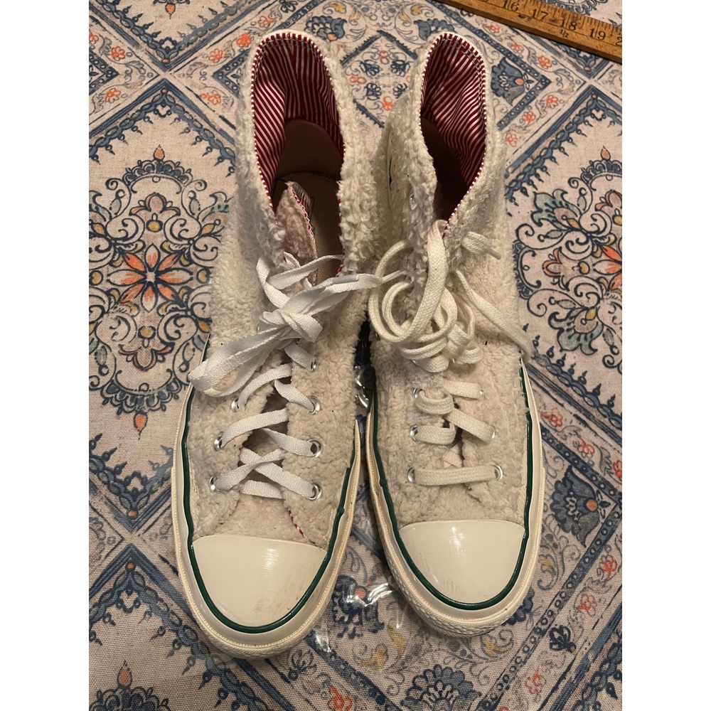 Converse Chuck 70 Sherpa High Top Cream Red Green 172048C Mens 9 Womens 10.5 - Picture 1 of 8